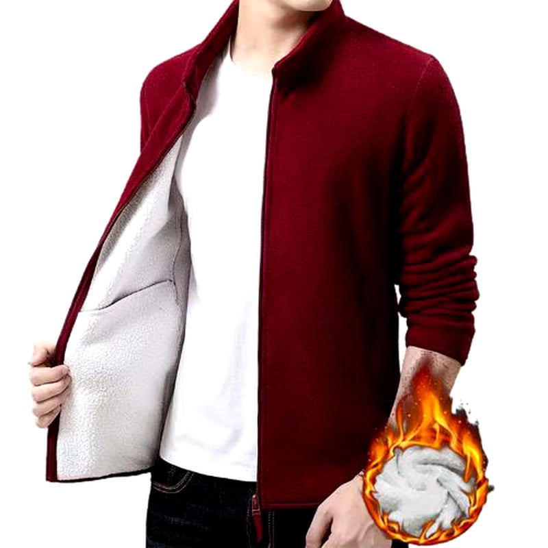 2020 New Fashion Thick Velvet Wind Breaker Fleece Jackets Mens Autumn Winter Trend Overcoat Slim-Fit Casual Coat Men Clothing