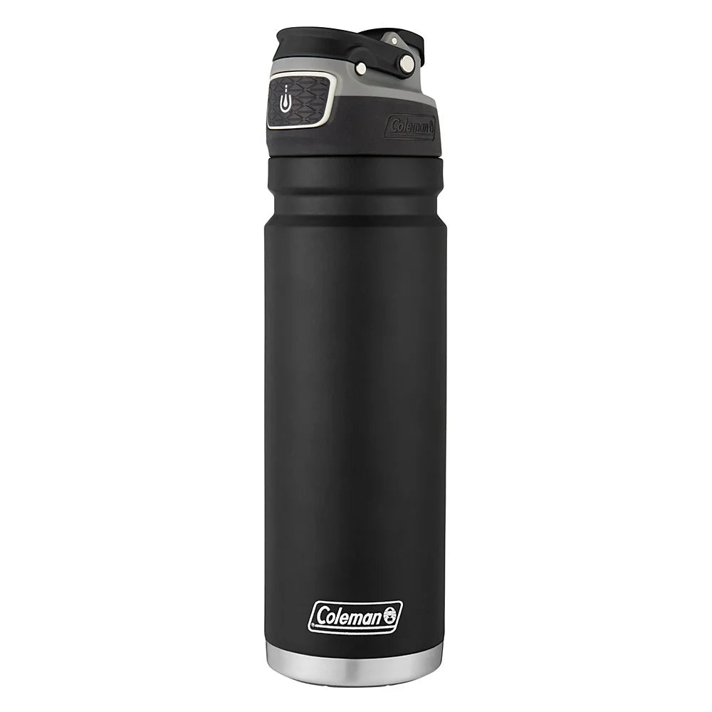 Freeflow Autoseal Stainless Steal Water Bottle, 24Oz, Black