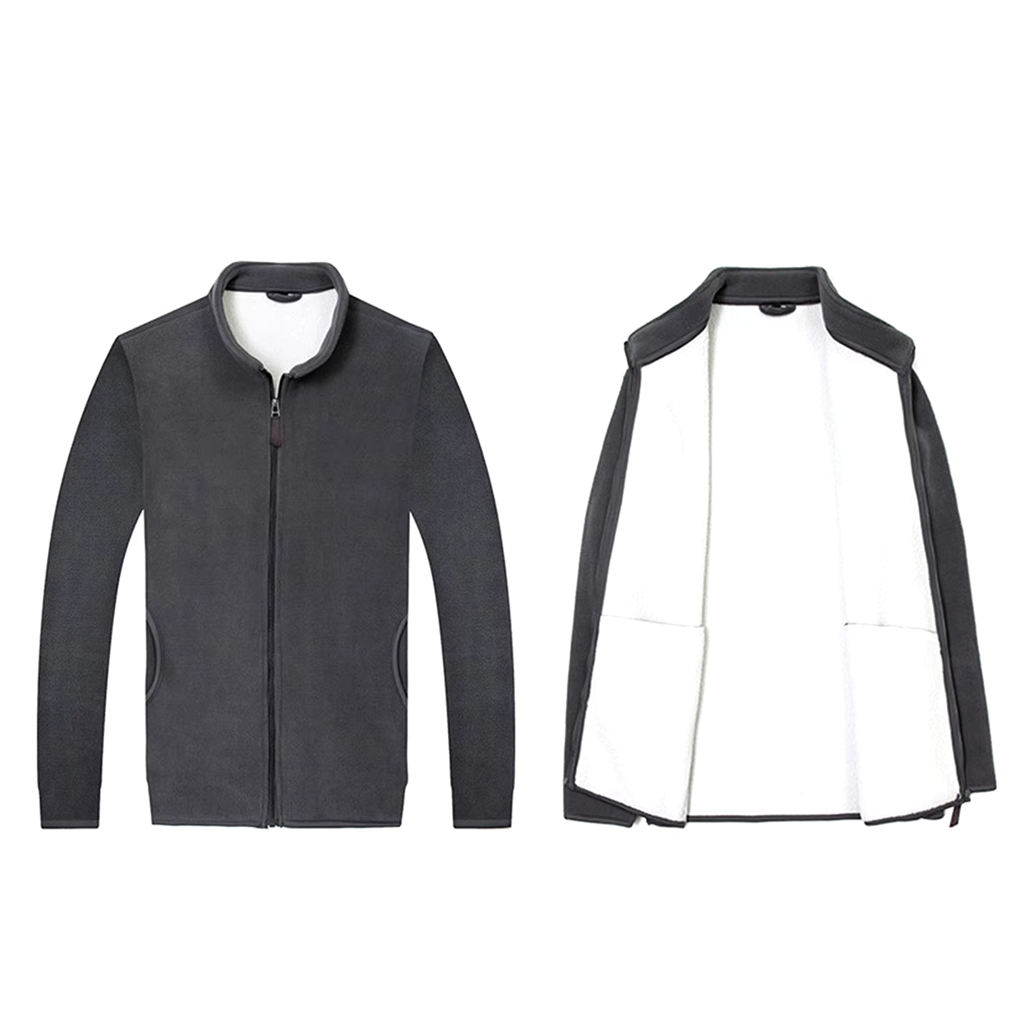 2020 New Fashion Thick Velvet Wind Breaker Fleece Jackets Mens Autumn Winter Trend Overcoat Slim-Fit Casual Coat Men Clothing